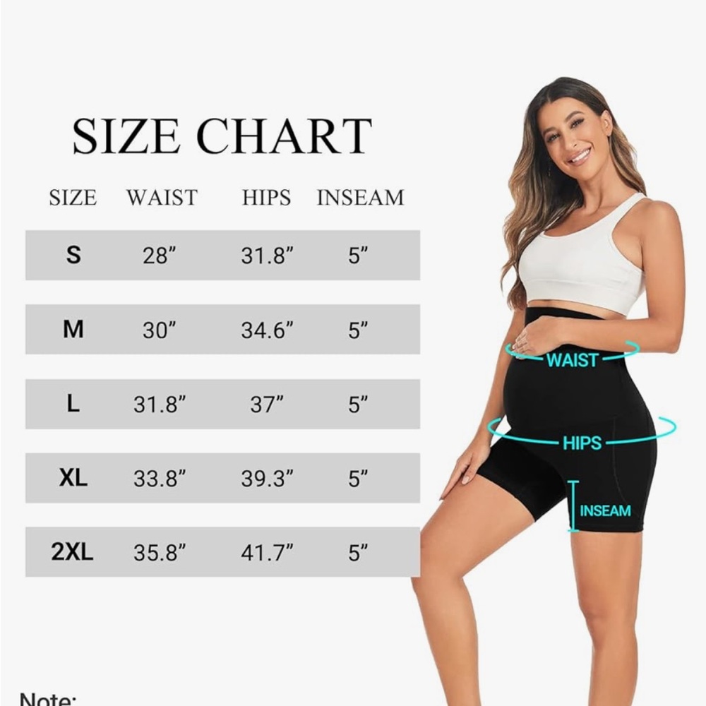 3 BHRIWRPY Women Maternity Biker Shorts - Picture 3 of 12